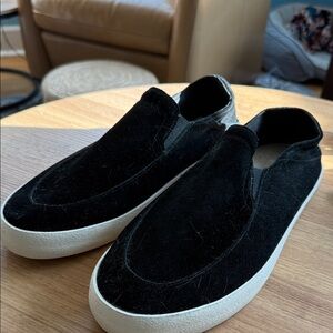 Men's Black Suede Slip-On Sneakers